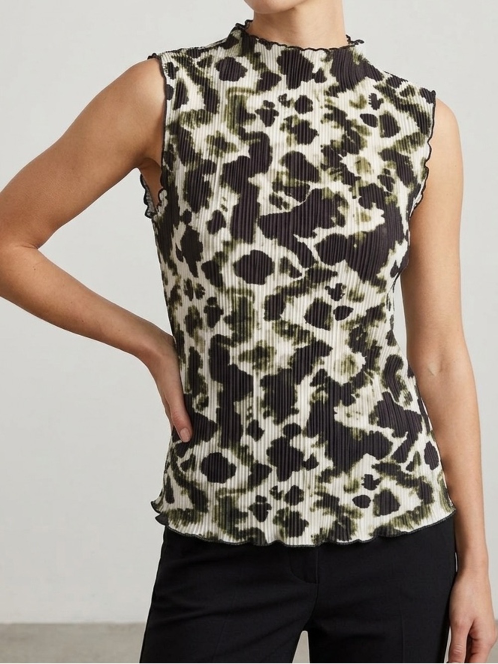 DKNY Plisse Top